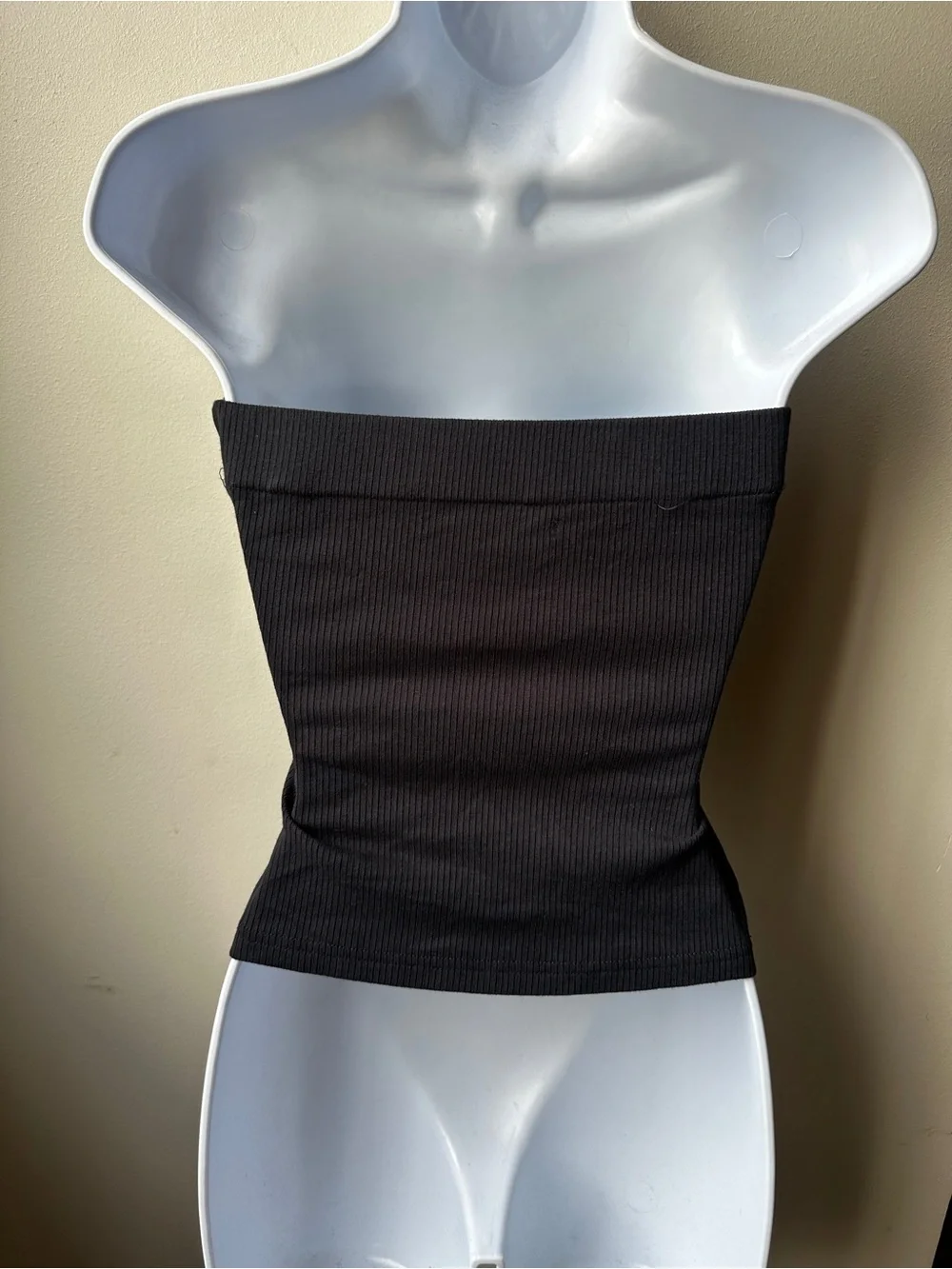 Black Bow Tube Top Coquette Y2K Barbiecore Ribbed Strapless Bandeau Corset Top